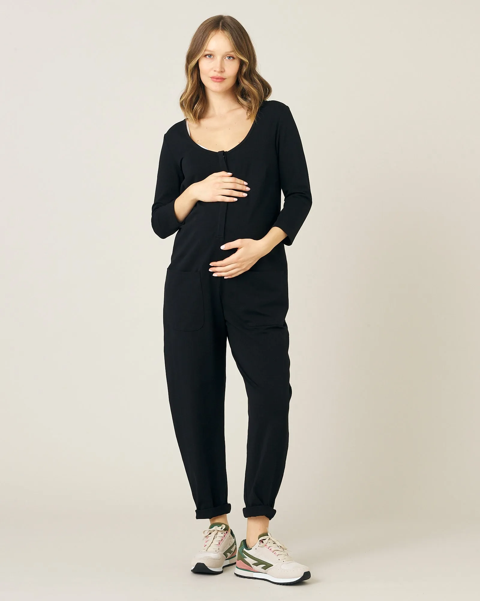Margot Black Cotton Jersey Jumpsuit sold by Beyond Nine product image thumbnail 5