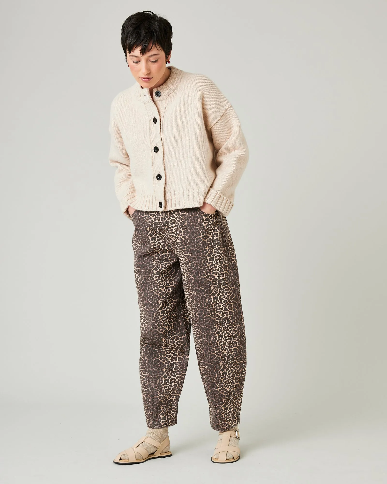 Remi Leopard Print Denim Jeans sold by Beyond Nine