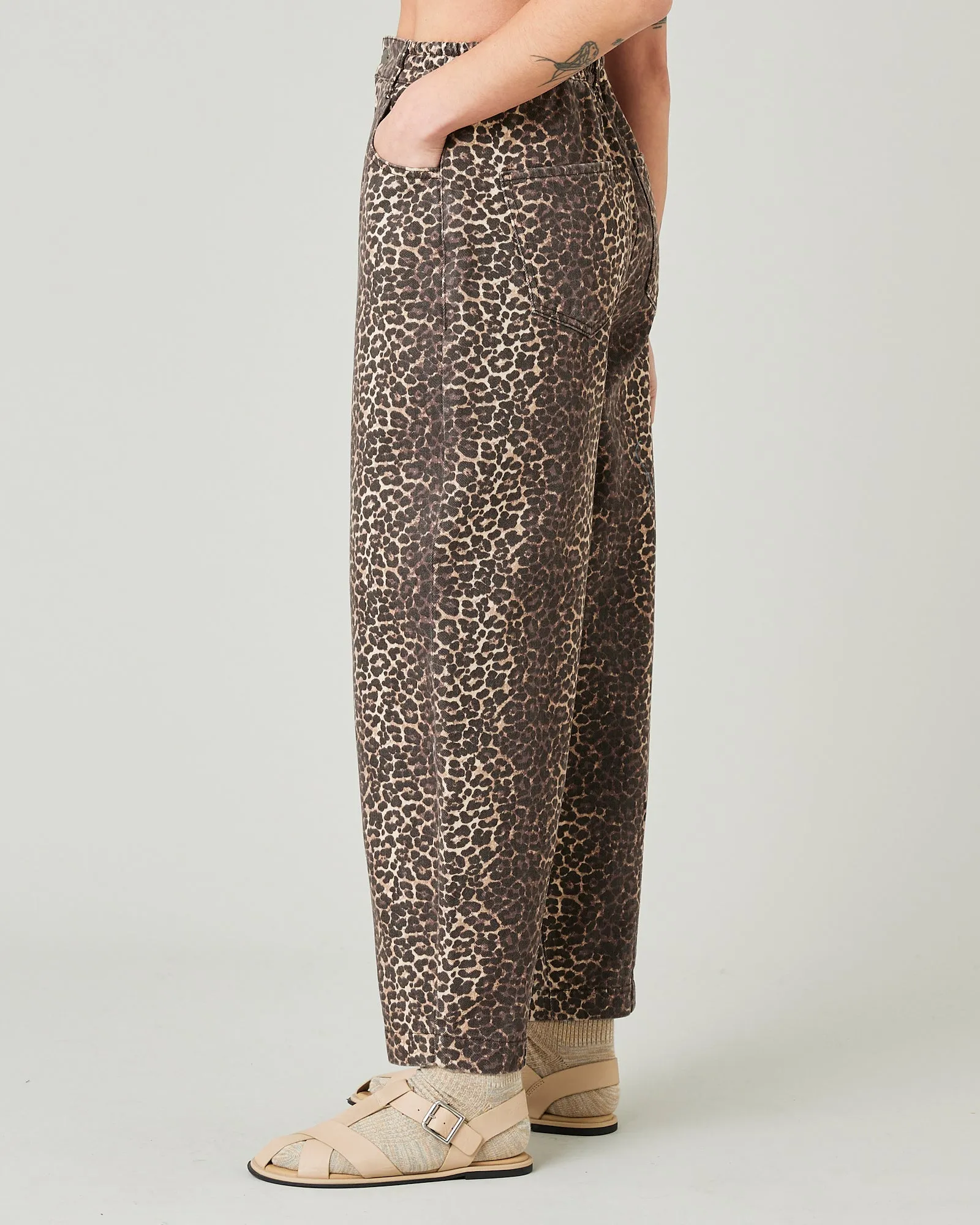 Remi Leopard Print Denim Jeans sold by Beyond Nine product image thumbnail 3