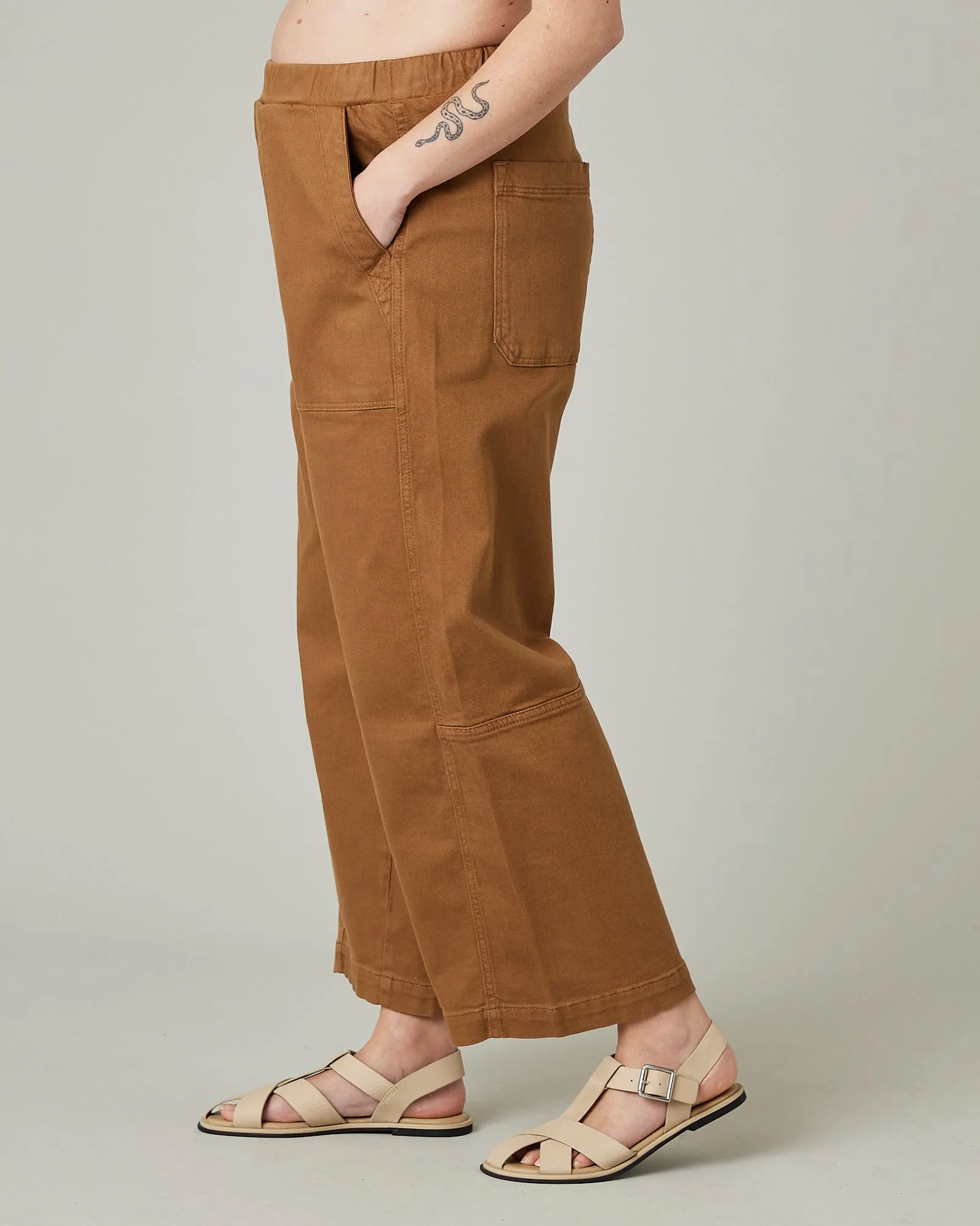 Callie Tan Twill Trousers sold by Beyond Nine product image thumbnail 3