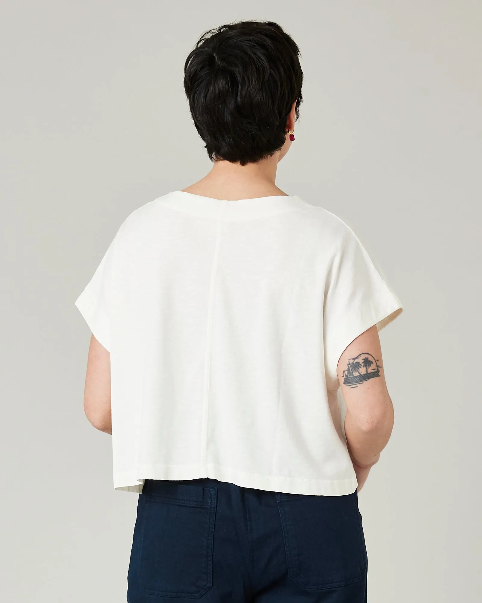 Polly Ecru Jersey Top sold by Beyond Nine product image thumbnail 3