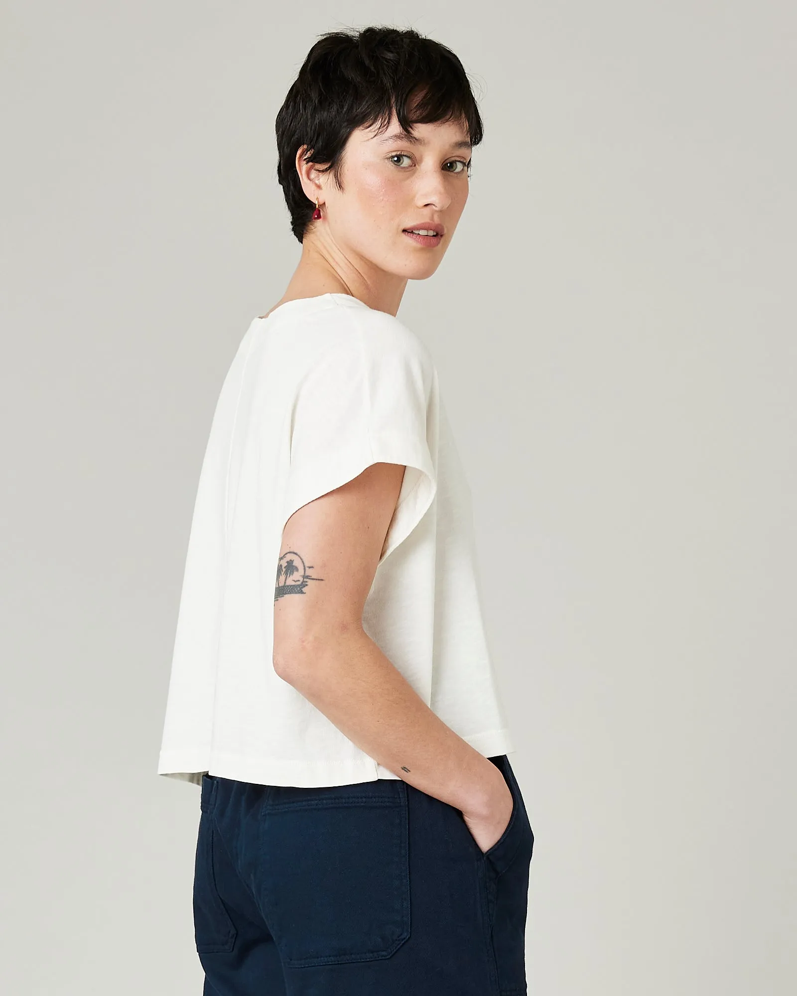 Polly Ecru Jersey Top sold by Beyond Nine product image thumbnail 4