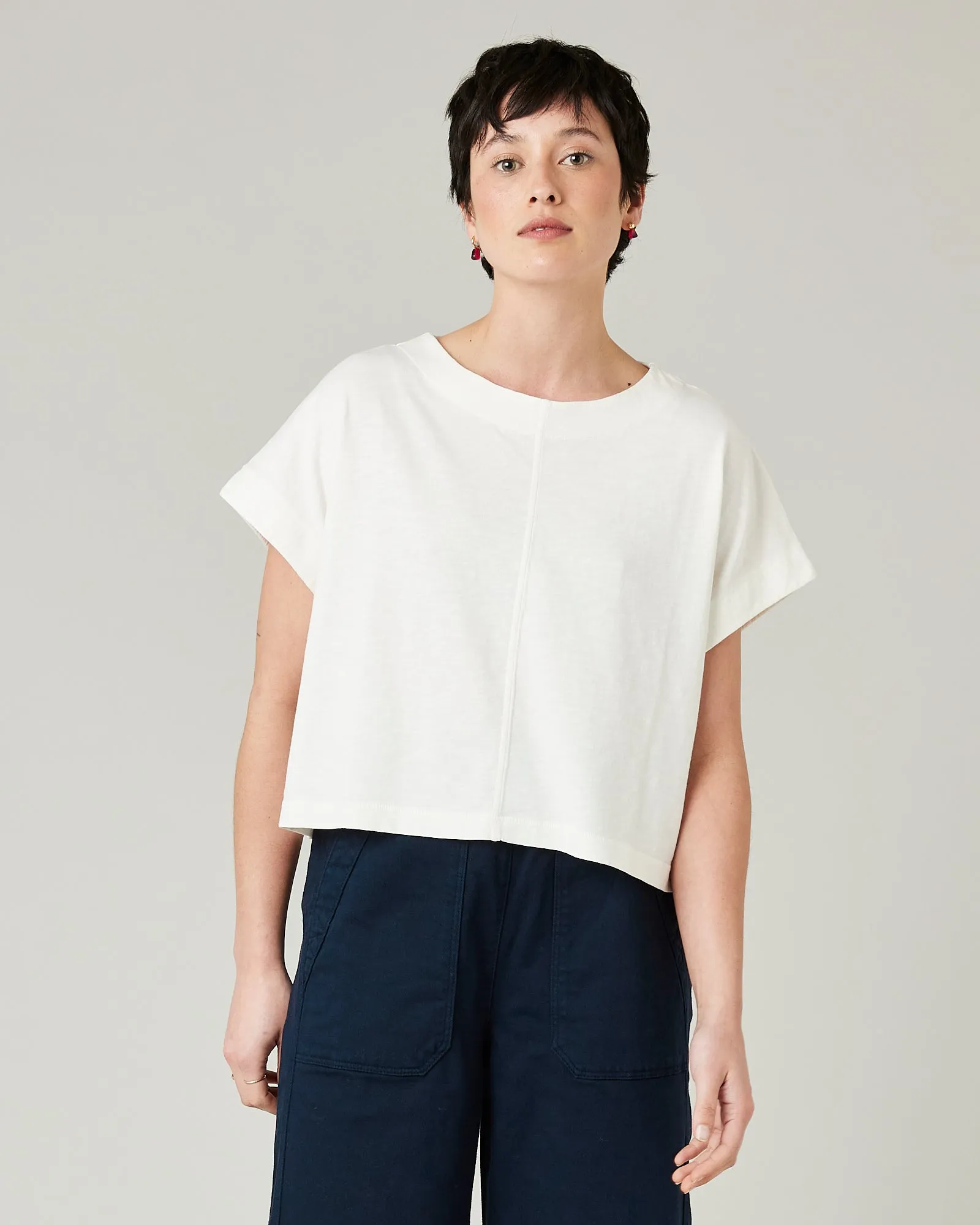 Polly Ecru Jersey Top sold by Beyond Nine