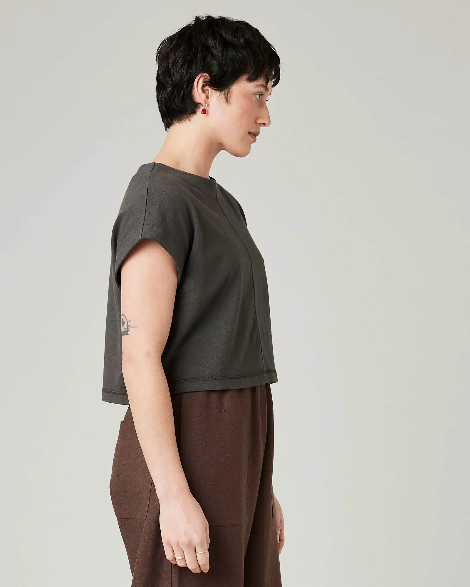 Polly Slate Jersey Top sold by Beyond Nine product image thumbnail 4
