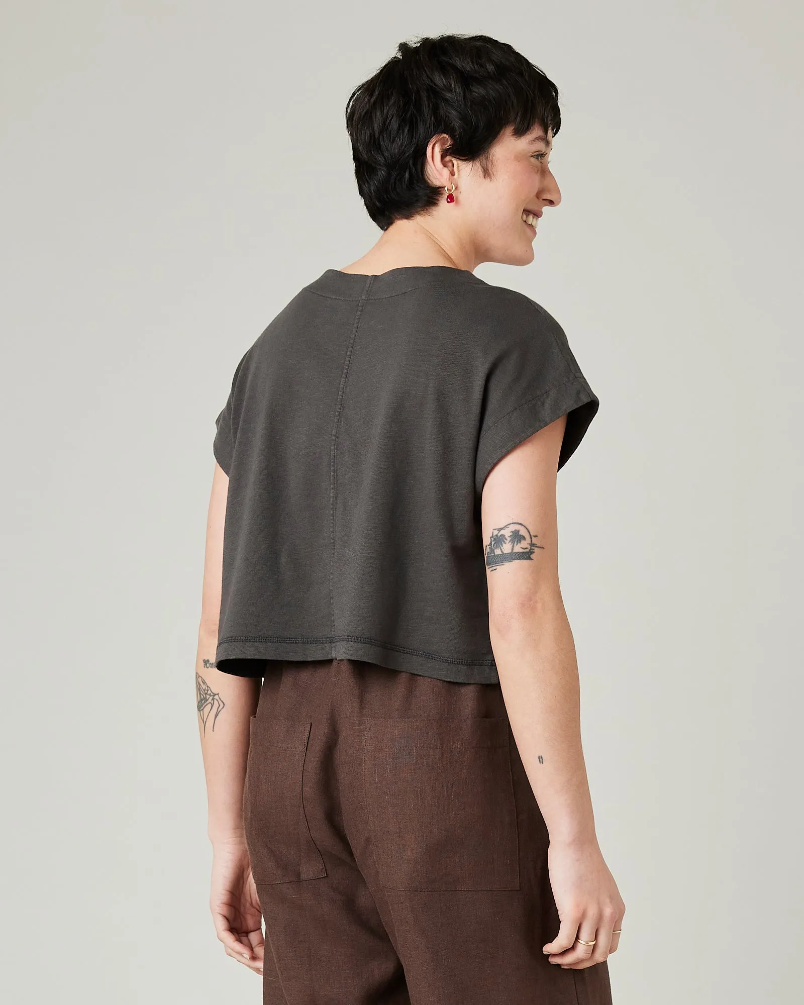 Polly Slate Jersey Top sold by Beyond Nine product image thumbnail 3