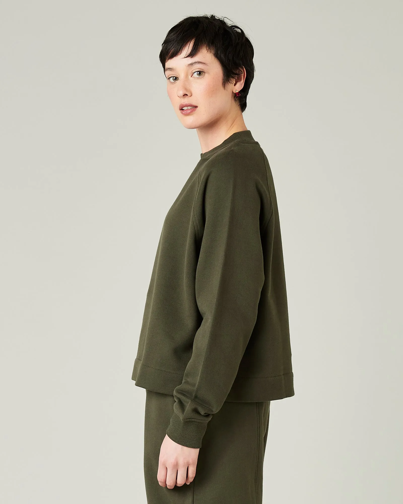 Noa Olive Organic Cotton Jumper sold by Beyond Nine product image thumbnail 2
