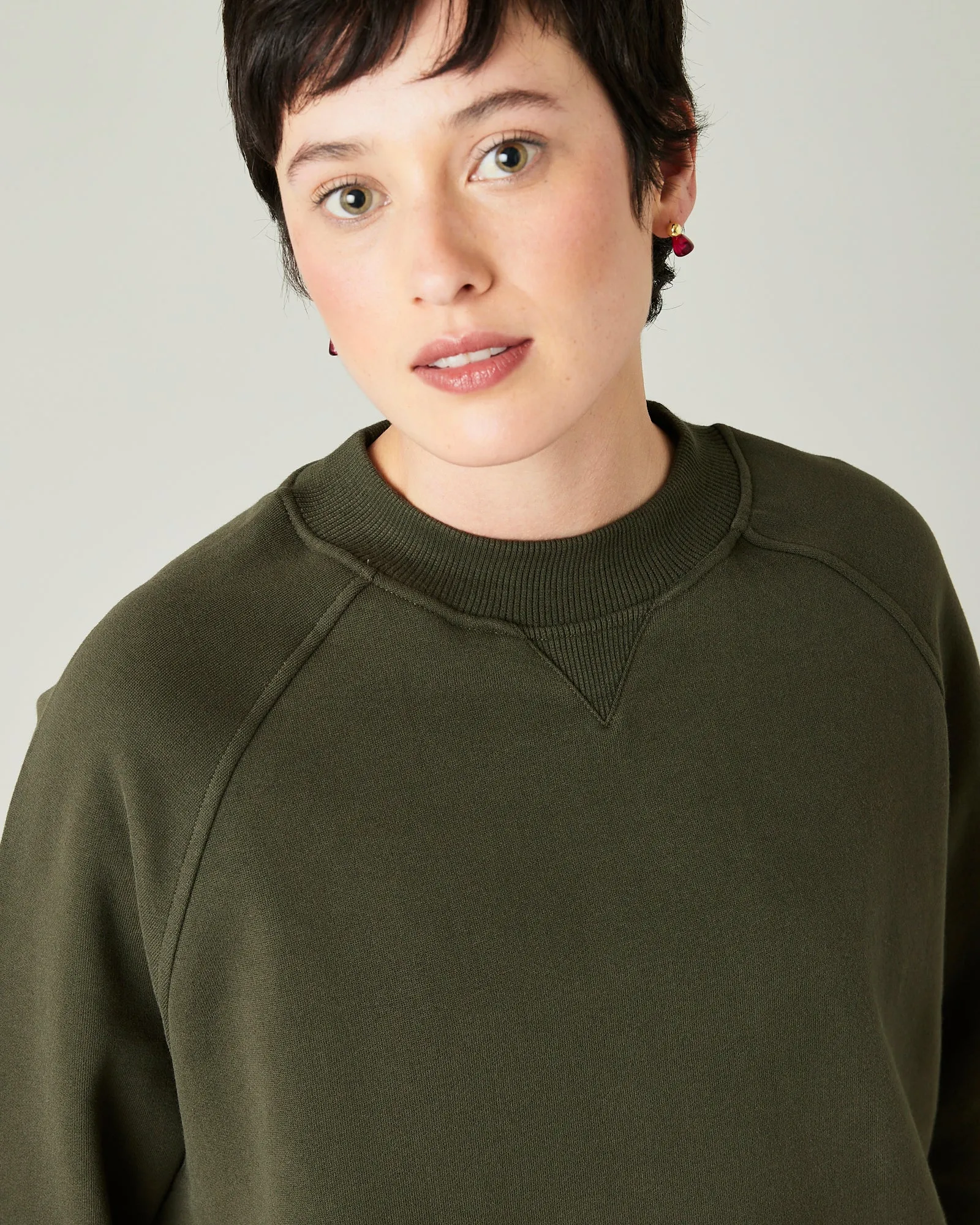 Noa Olive Organic Cotton Jumper sold by Beyond Nine product image thumbnail 5