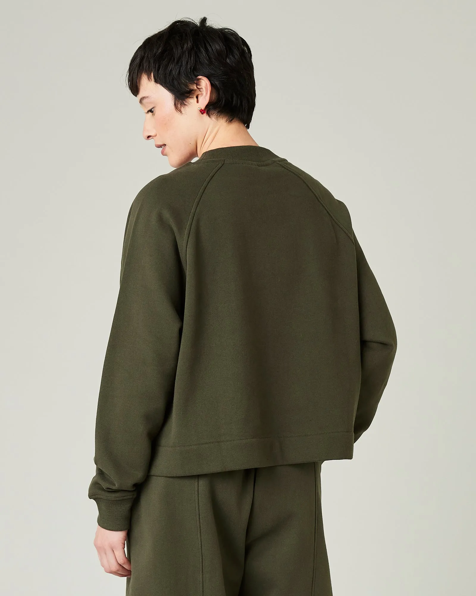 Noa Olive Organic Cotton Jumper sold by Beyond Nine product image thumbnail 3