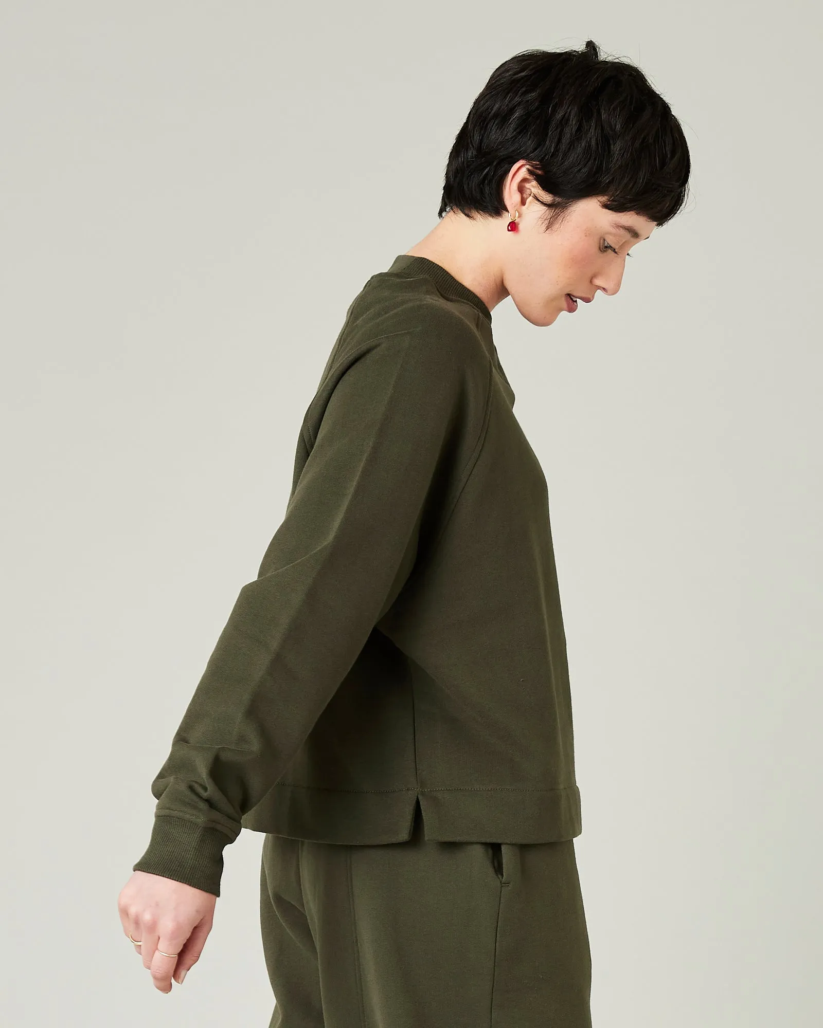 Noa Olive Organic Cotton Jumper sold by Beyond Nine product image thumbnail 4