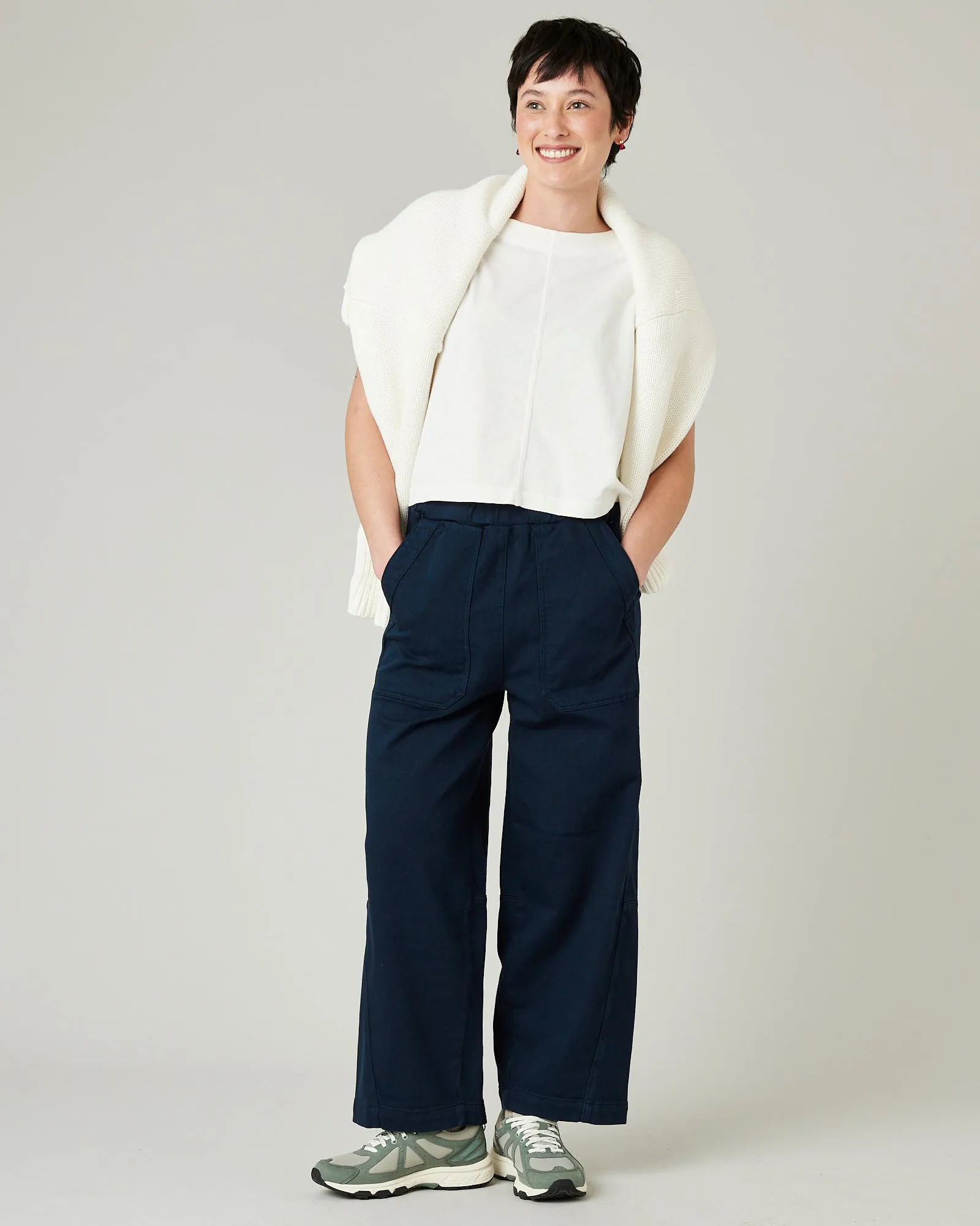 Callie Ink Twill Trousers sold by Beyond Nine
