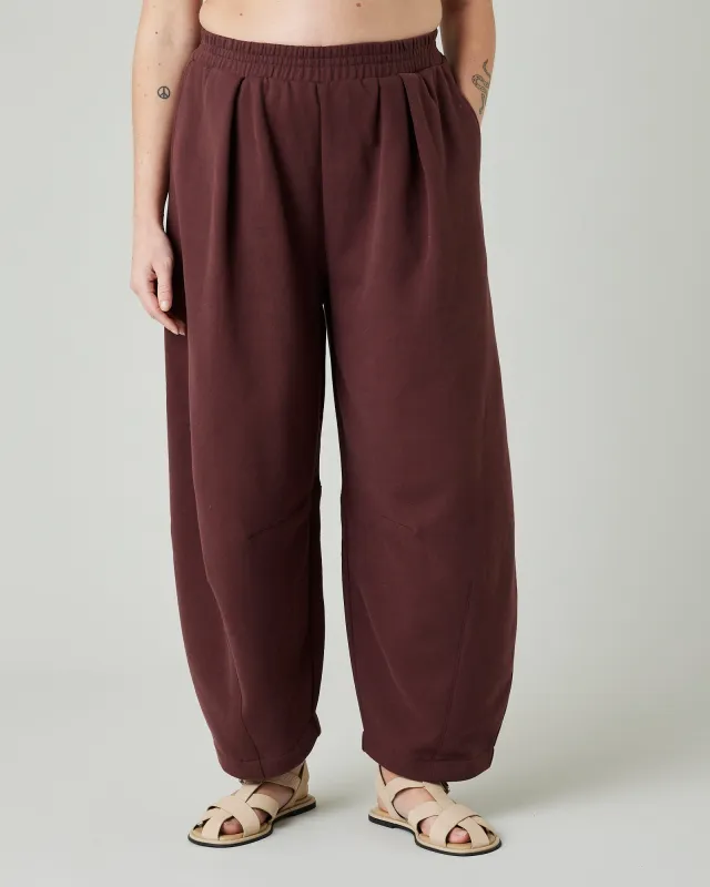 Daisy Burgundy Organic Cotton Jersey Trousers sold by Beyond Nine
