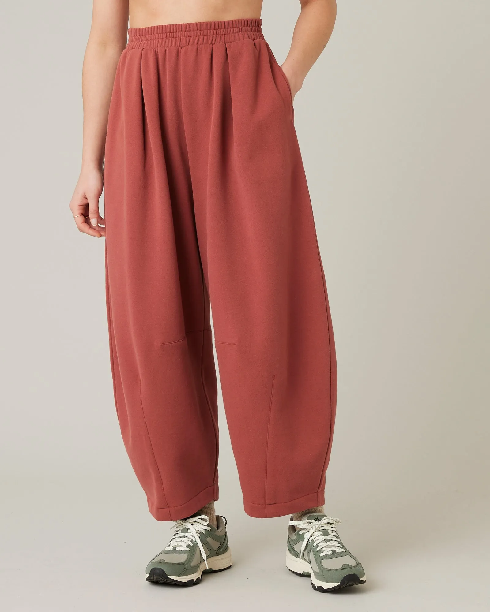Daisy Brick Organic Cotton Jersey Trousers sold by Beyond Nine