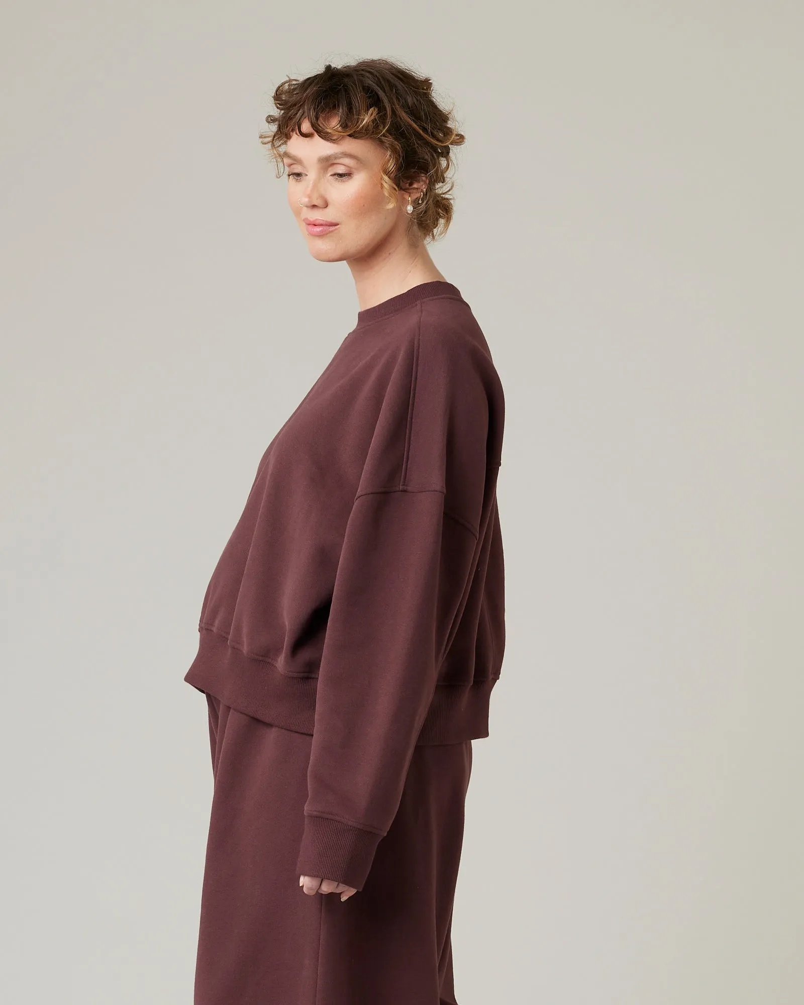 Eden Burgundy Organic Cotton Jumper sold by Beyond Nine product image thumbnail 2