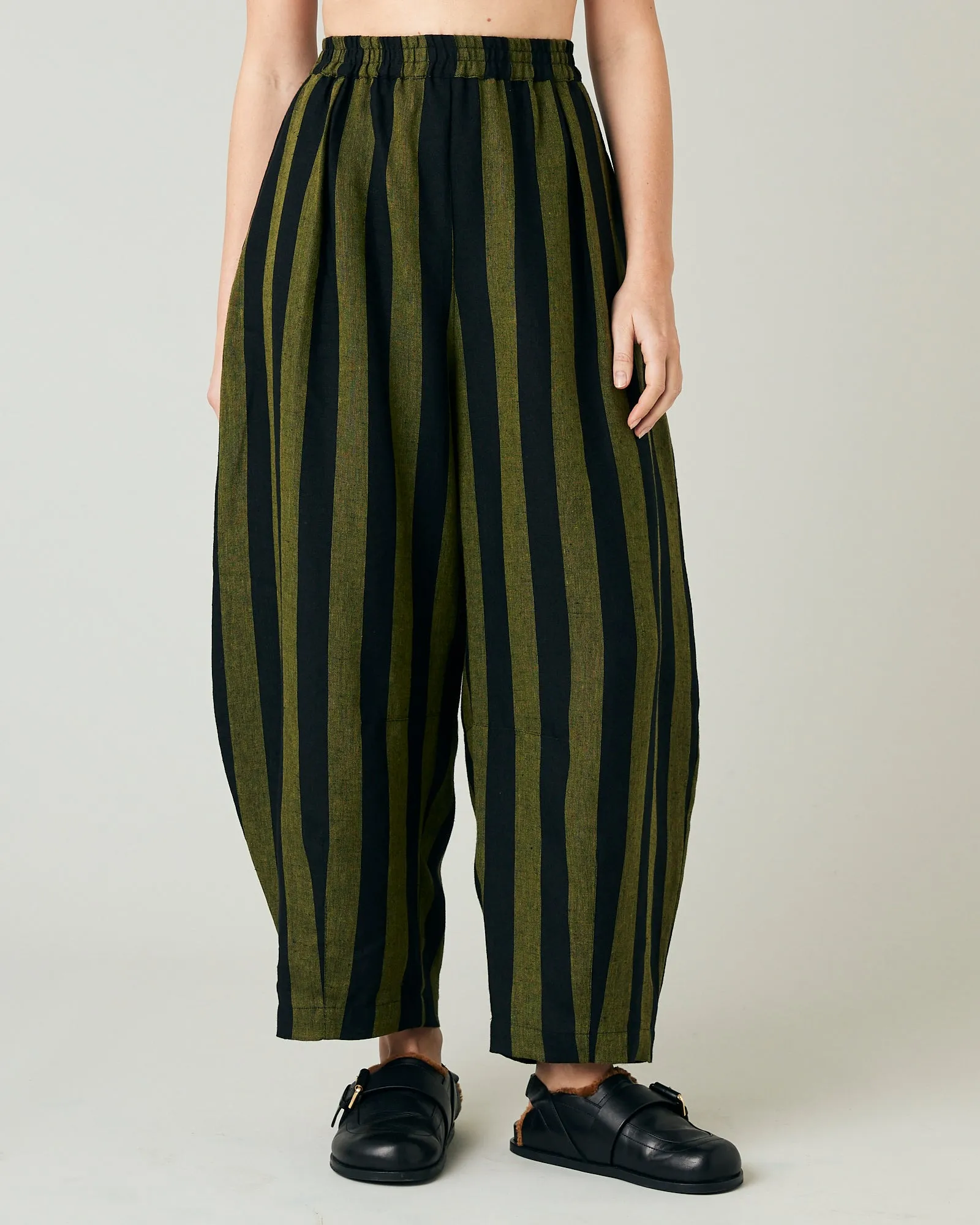 Daisy Black & Olive Stripe sold by Beyond Nine