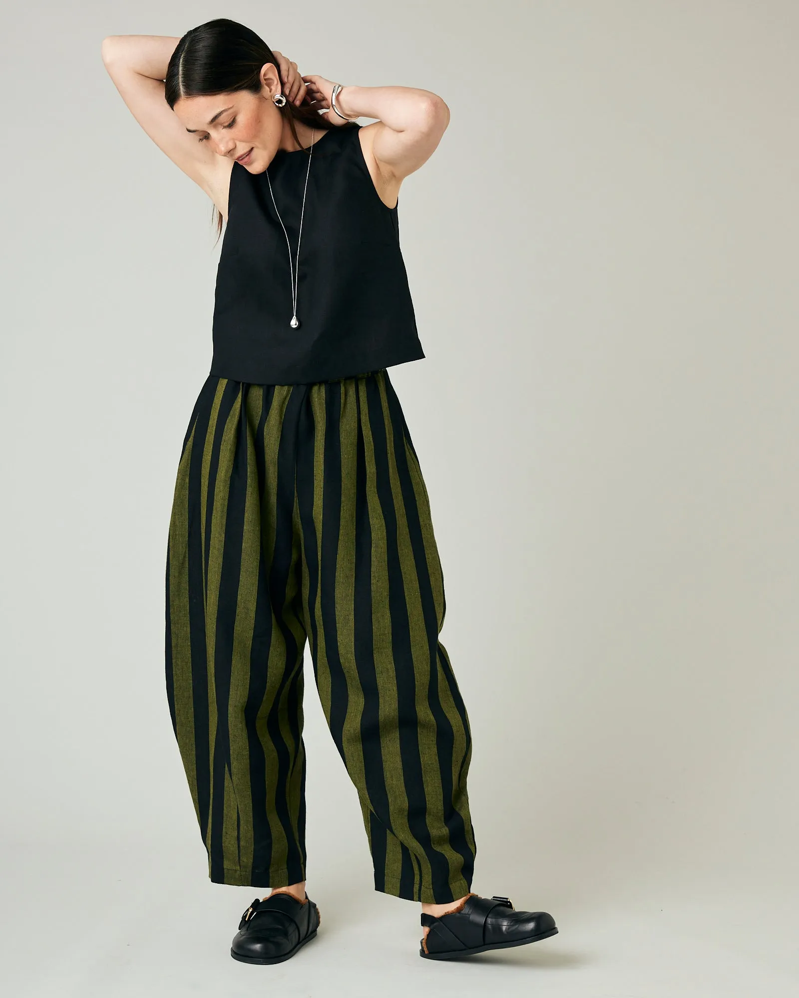 Daisy Black & Olive Stripe sold by Beyond Nine product image thumbnail 5