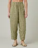 Huxley Matcha Gingham Linen Trousers sold by Beyond Nine