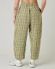Mabel Matcha Gingham Linen Trousers sold by Beyond Nine