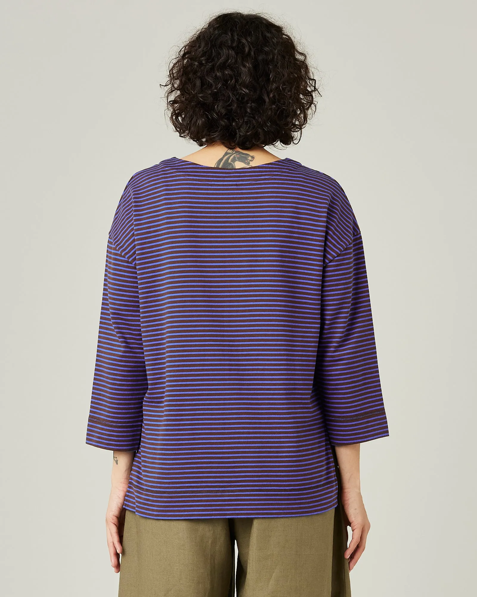 Breton Top Brown & Blue Stripe sold by Beyond Nine product image thumbnail 3