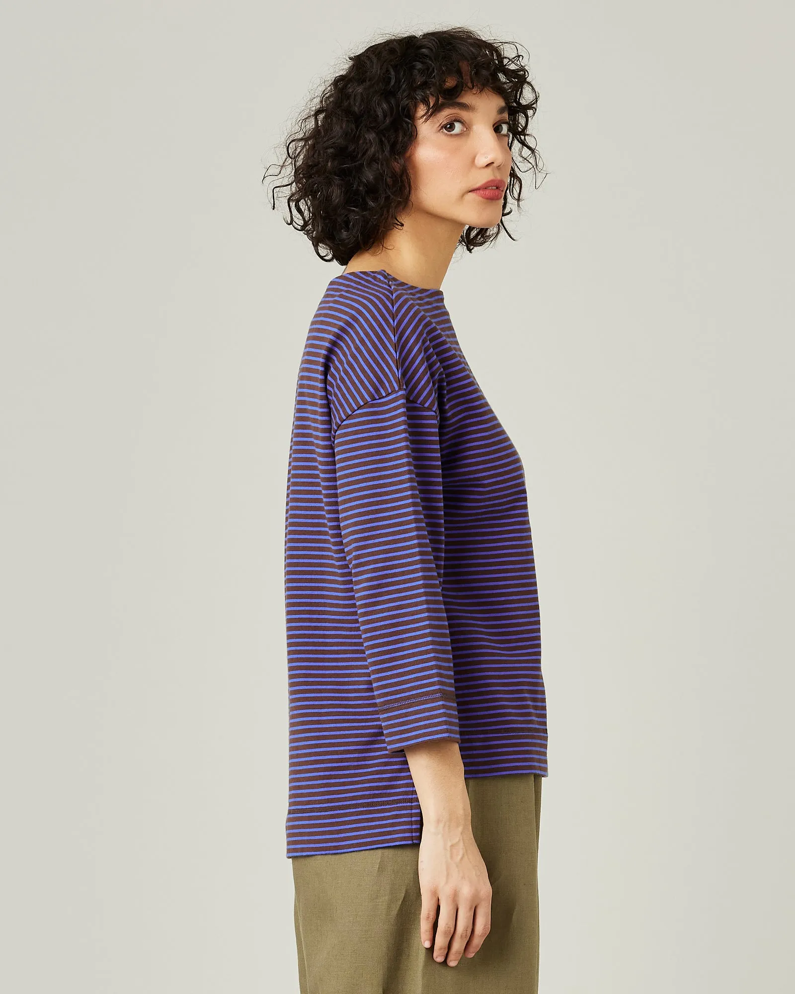 Breton Top Brown & Blue Stripe sold by Beyond Nine product image thumbnail 4