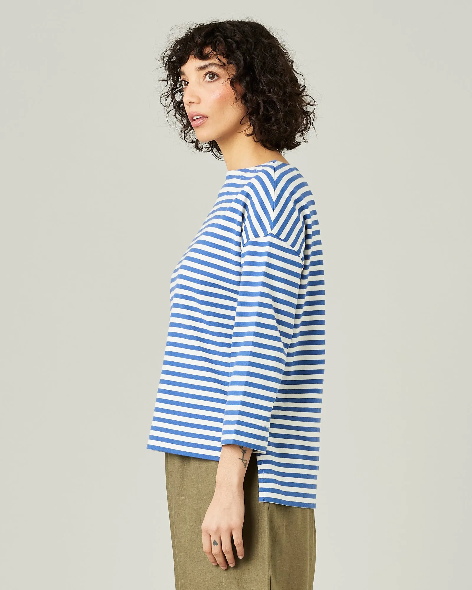 Breton Top French Blue & Ecru Stripe sold by Beyond Nine product image thumbnail 2
