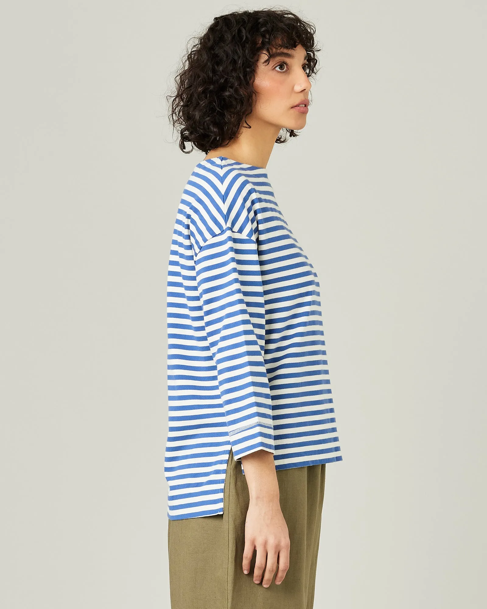 Breton Top French Blue & Ecru Stripe sold by Beyond Nine product image thumbnail 4