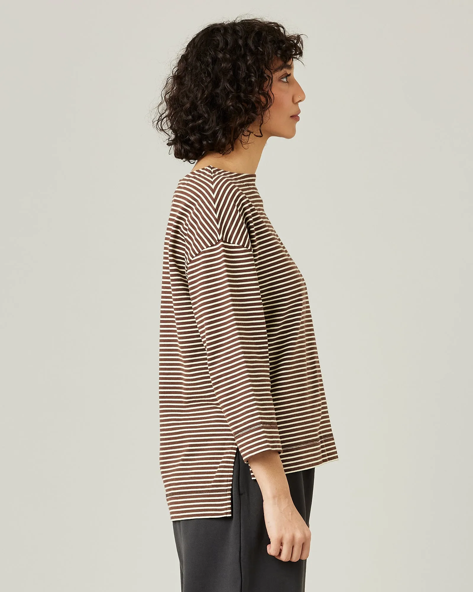 Breton Top Brown & Butter Stripe sold by Beyond Nine product image thumbnail 4