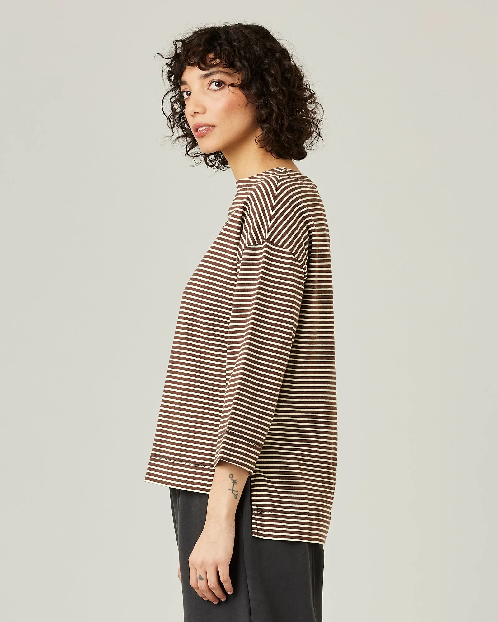 Breton Top Brown & Butter Stripe sold by Beyond Nine product image thumbnail 2
