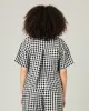 Ultimate PJ Top Black & White Gingham Linen sold by Beyond Nine