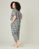 Ultimate PJ Top Black & White Gingham Linen sold by Beyond Nine