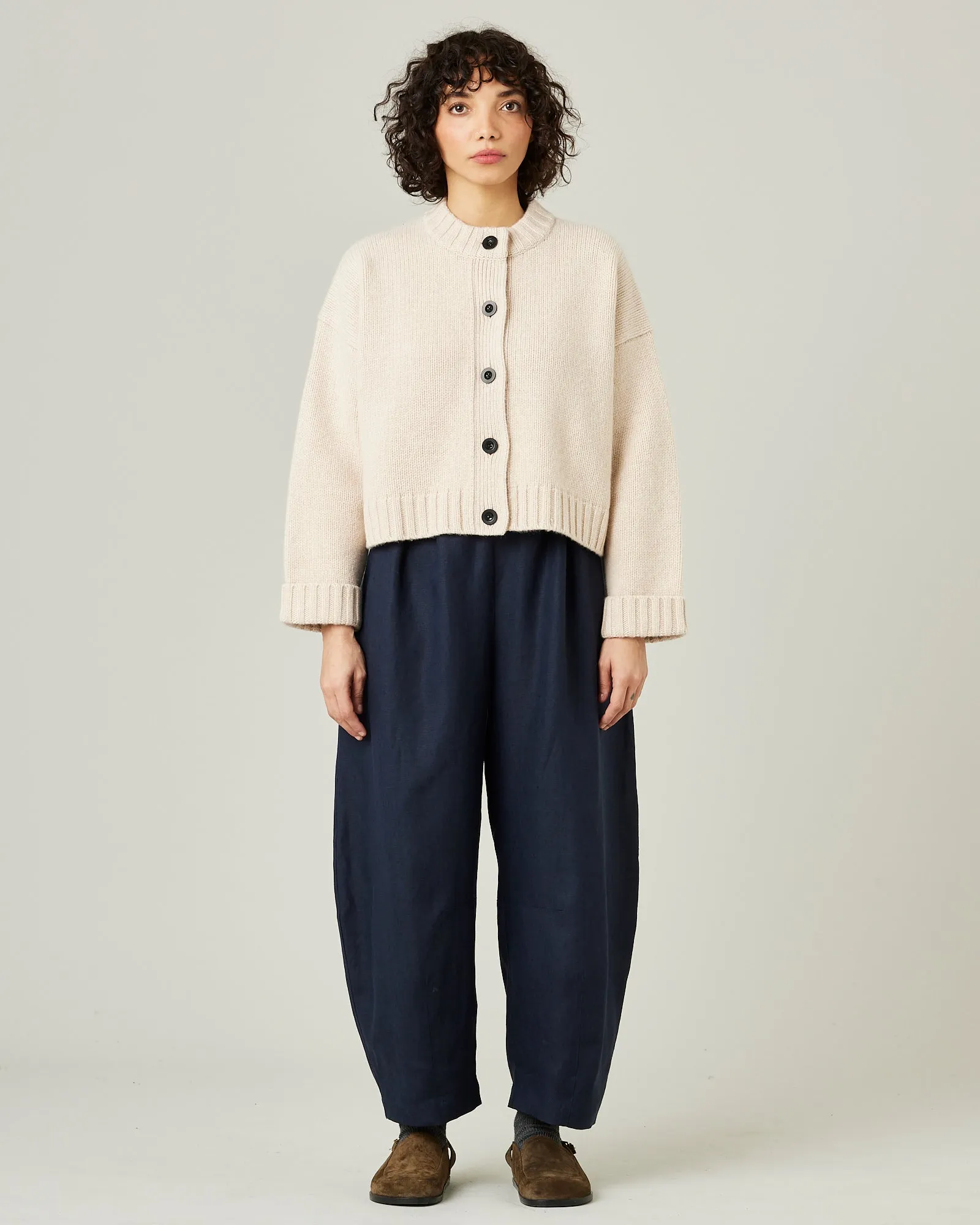 Daisy Navy Linen Trousers sold by Beyond Nine product image thumbnail 5
