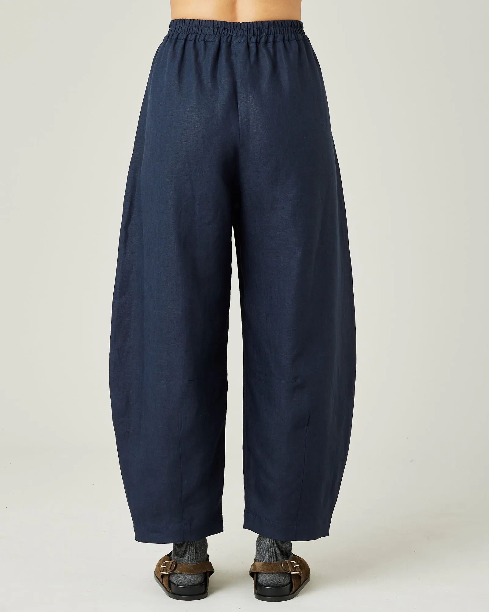 Daisy Navy Linen Trousers sold by Beyond Nine product image thumbnail 3