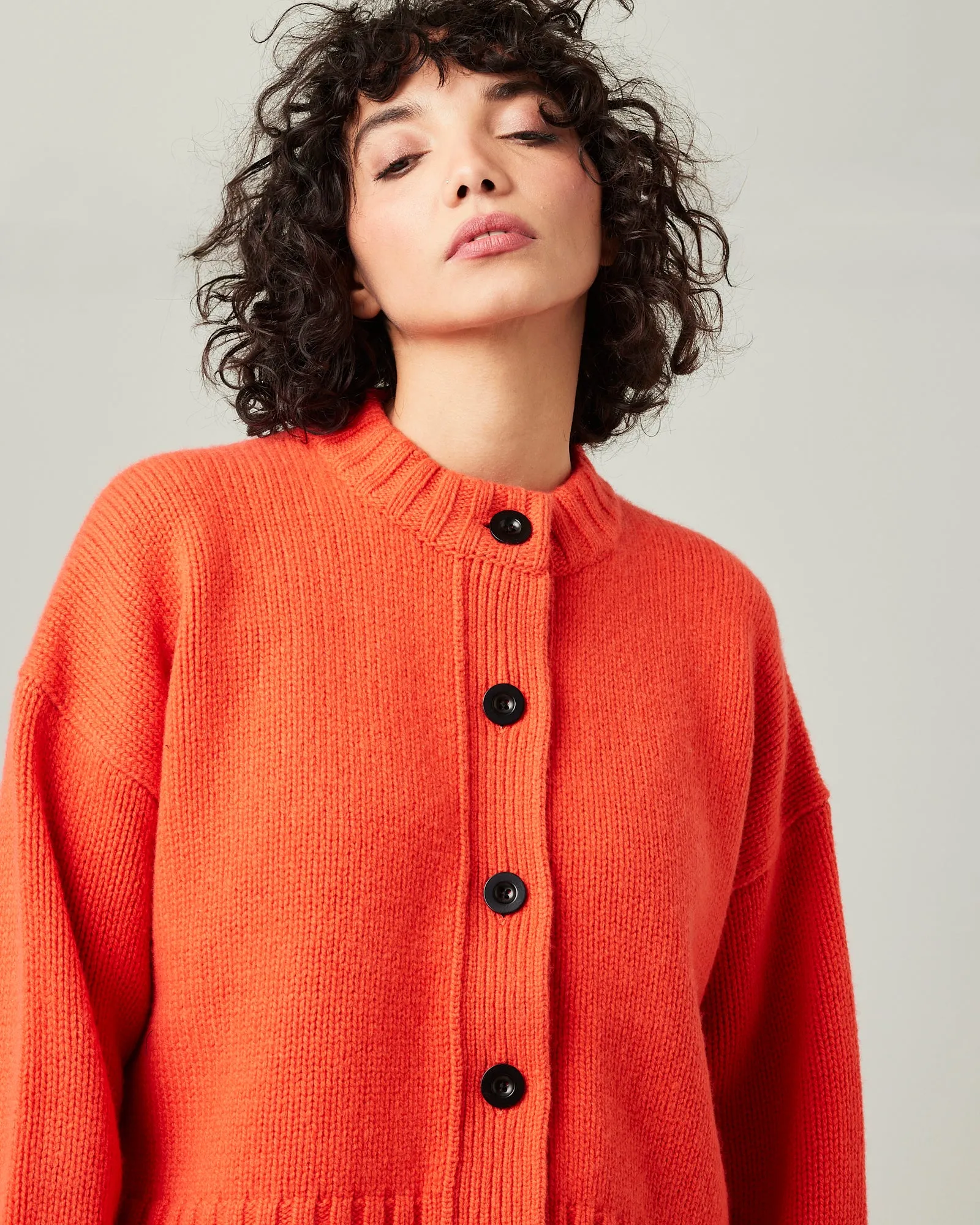 Maggie Vermillion Wool Knitted Cardigan sold by Beyond Nine product image thumbnail 5