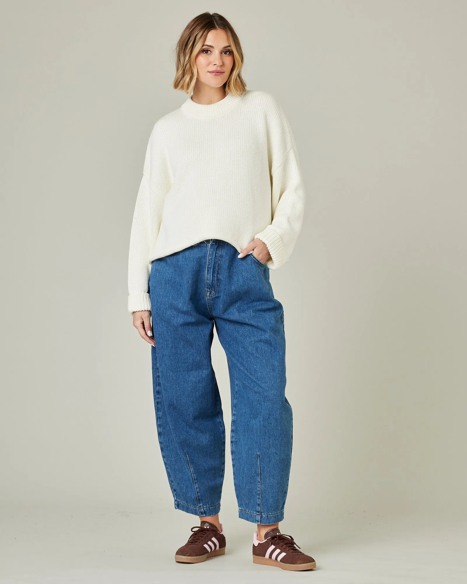 Coco Ecru Knitted Cotton Jumper sold by Beyond Nine product image thumbnail 5