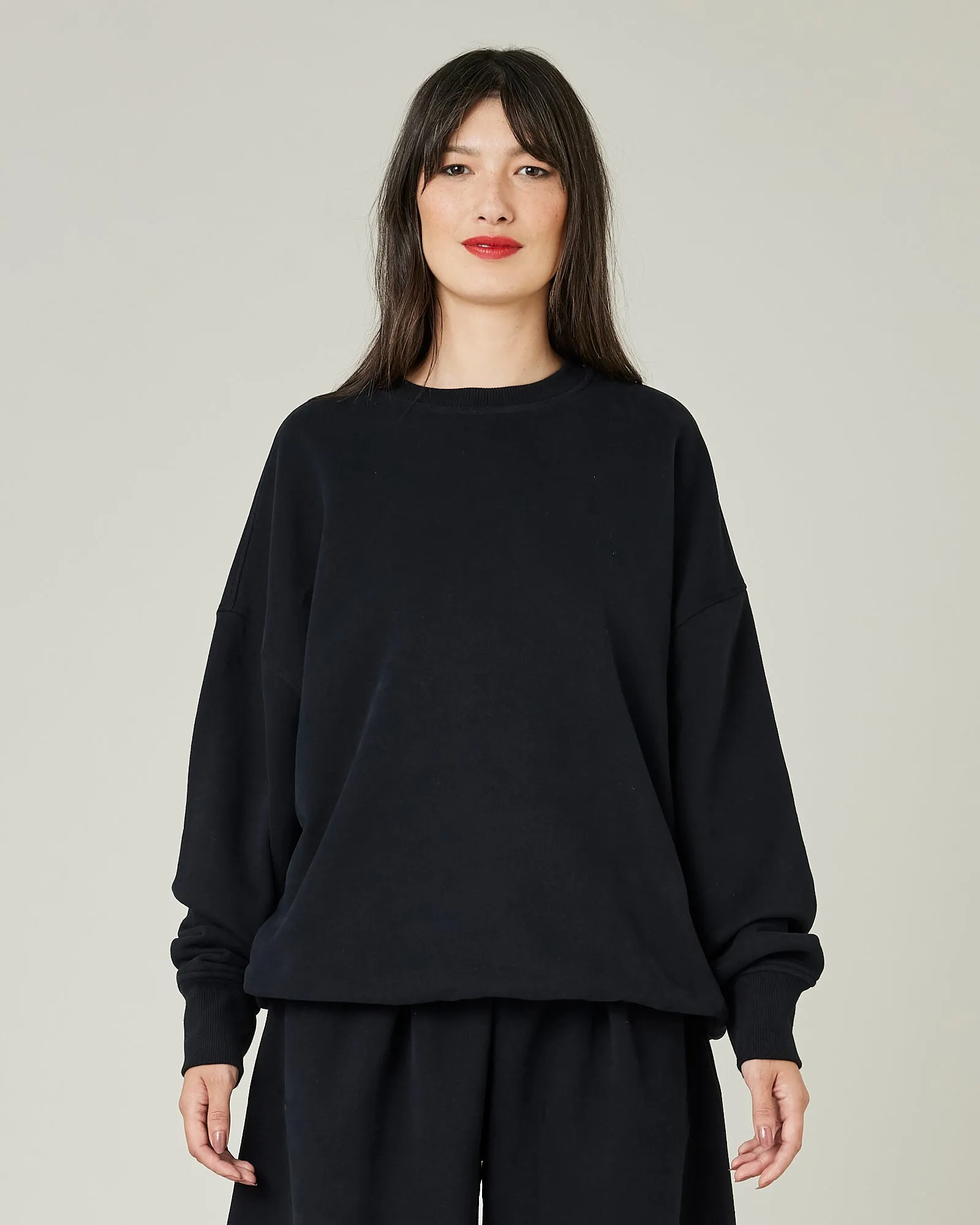 Riley Black Organic Cotton Jumper sold by Beyond Nine