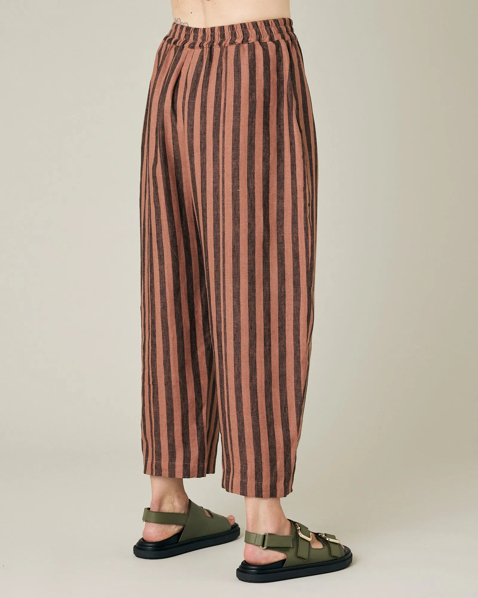 Longer Length Mabel Biscuit Stripe Linen Trousers sold by Beyond Nine product image thumbnail 4