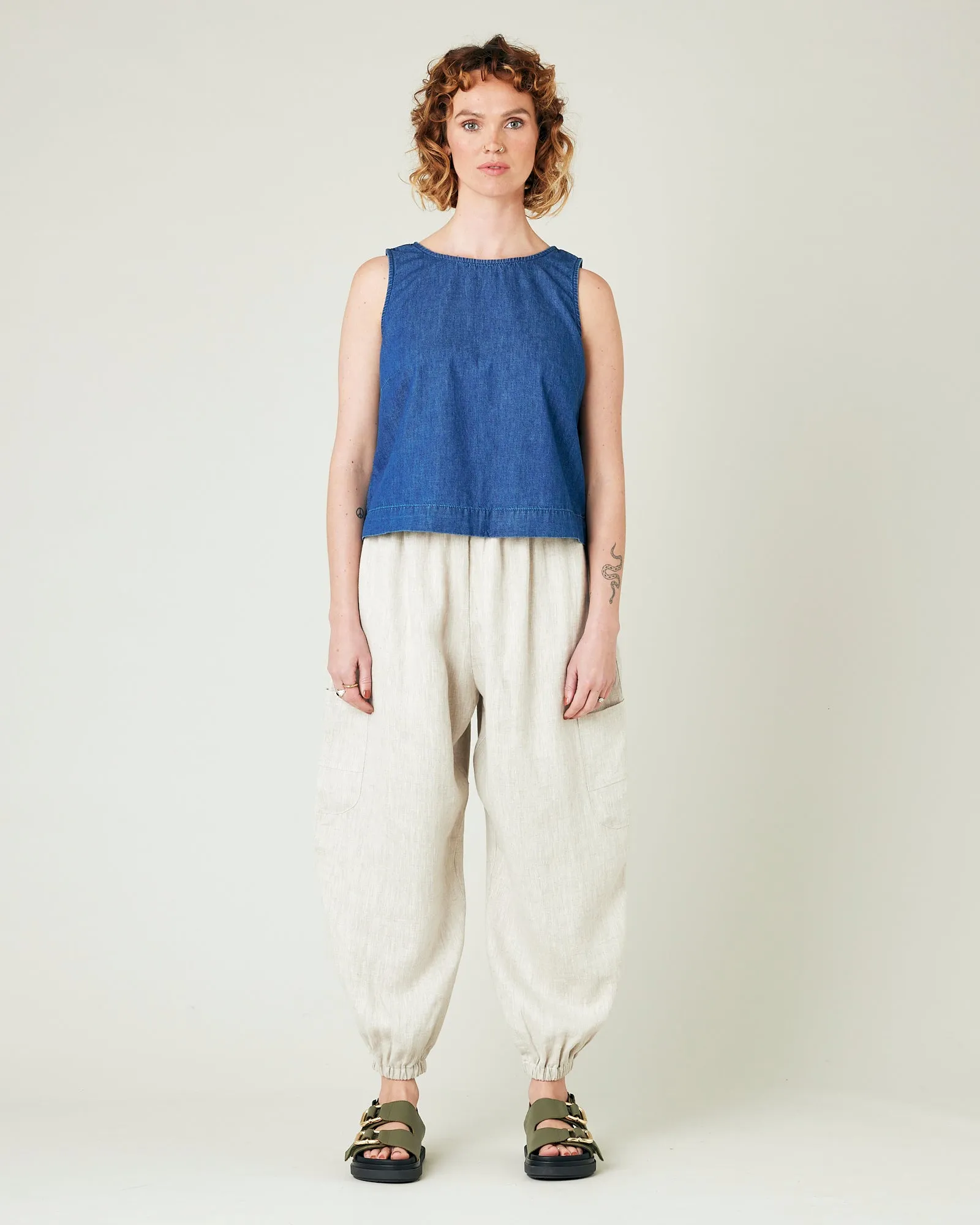 Yoli Natural Linen Trousers sold by Beyond Nine product image thumbnail 5
