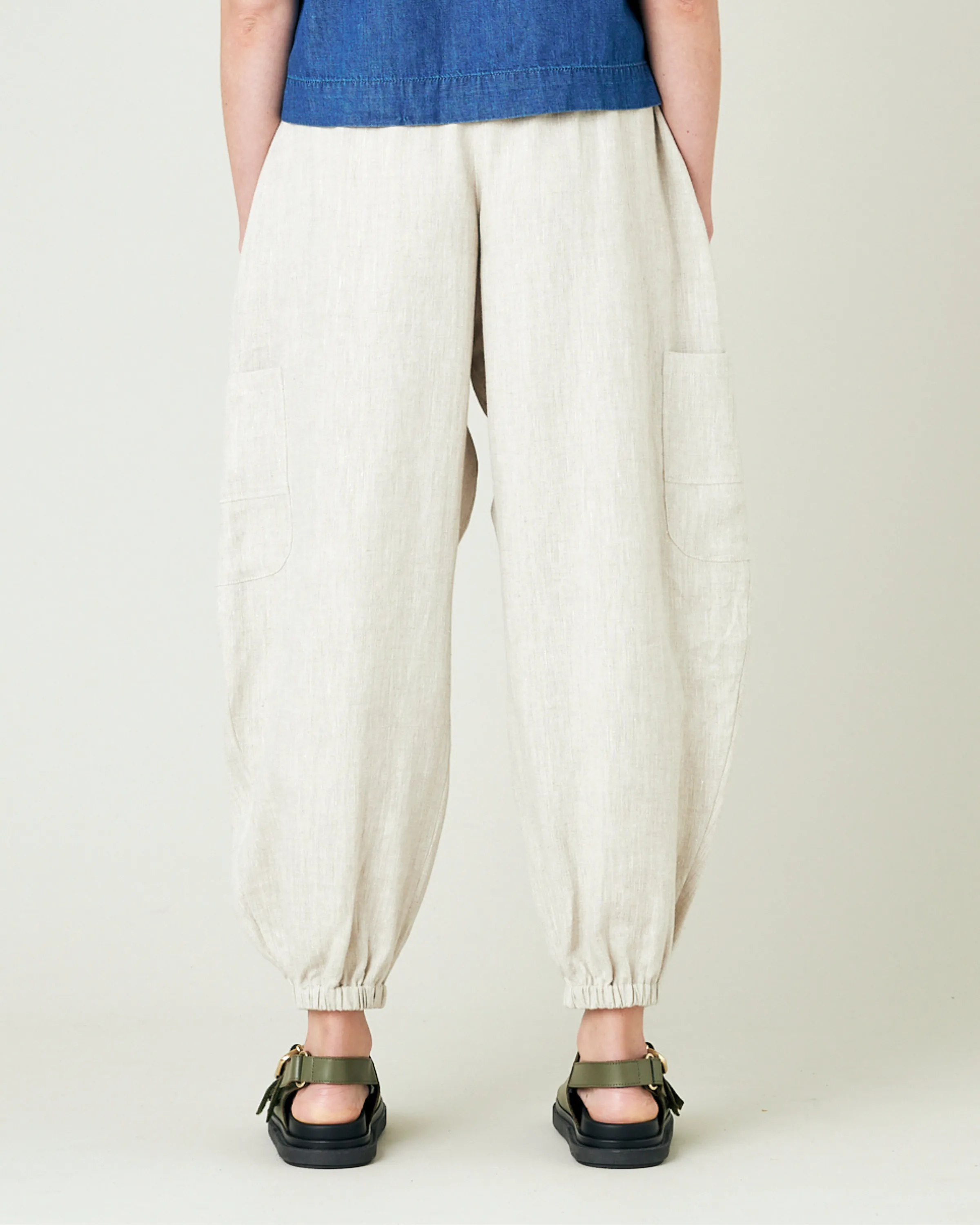 Yoli Natural Linen Trousers sold by Beyond Nine product image thumbnail 3