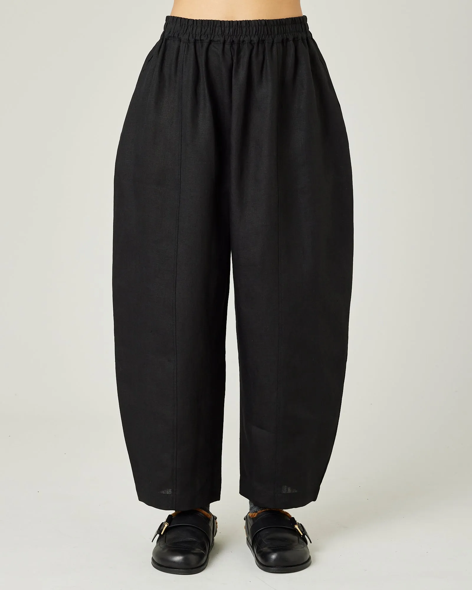 Mabel Black Linen Trousers sold by Beyond Nine