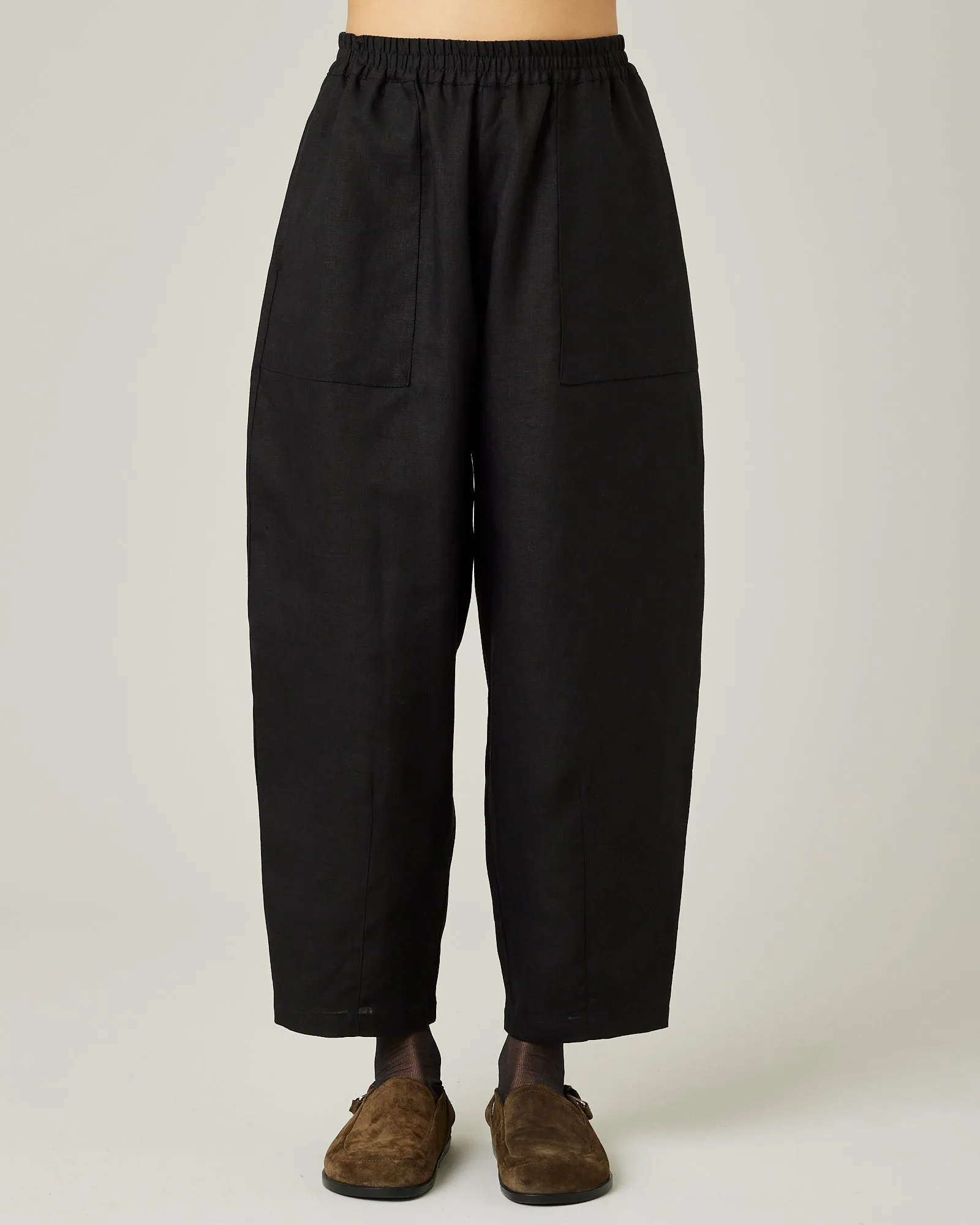 Huxley Black Linen Trousers sold by Beyond Nine