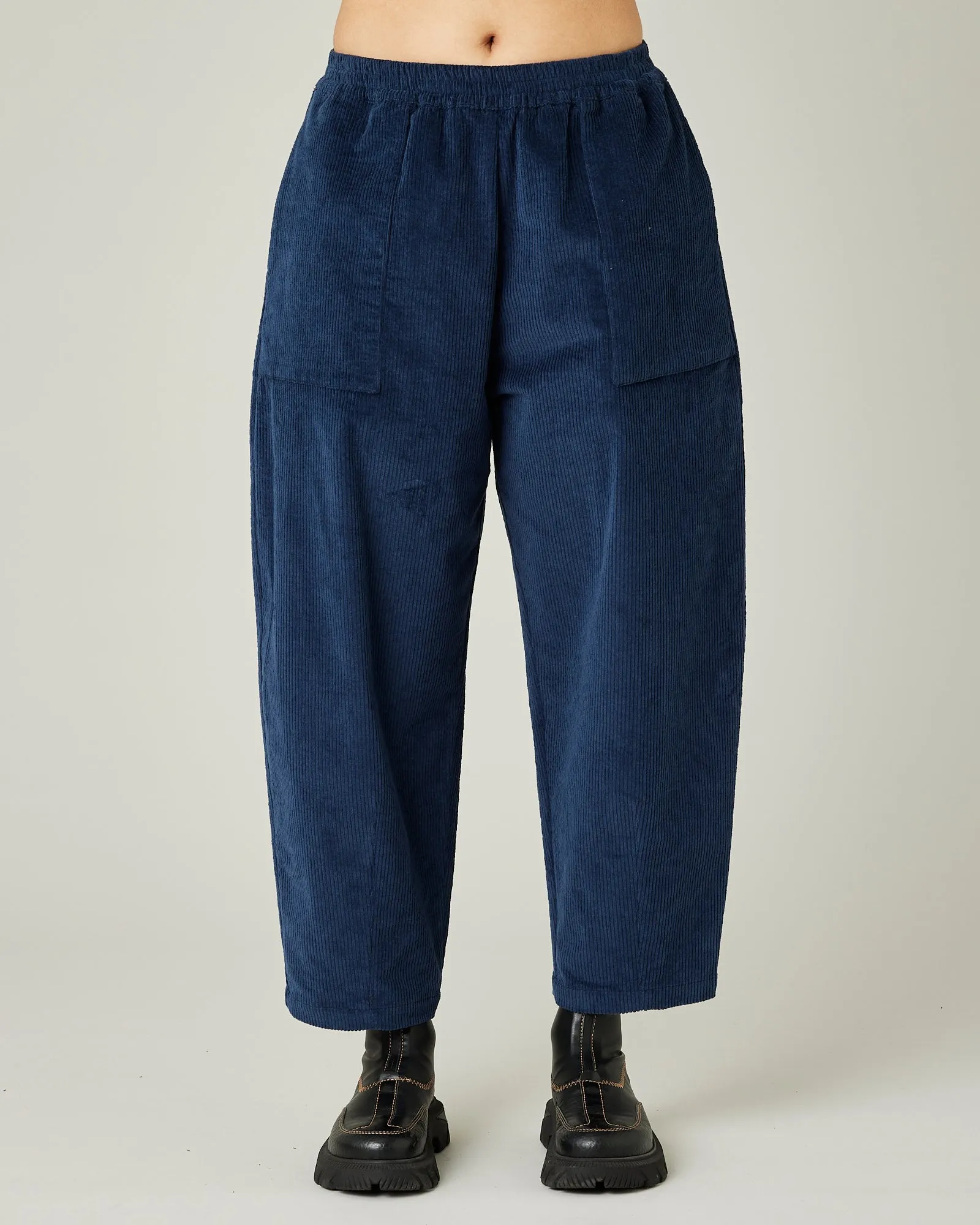 Huxley Navy Cord Trousers sold by Beyond Nine