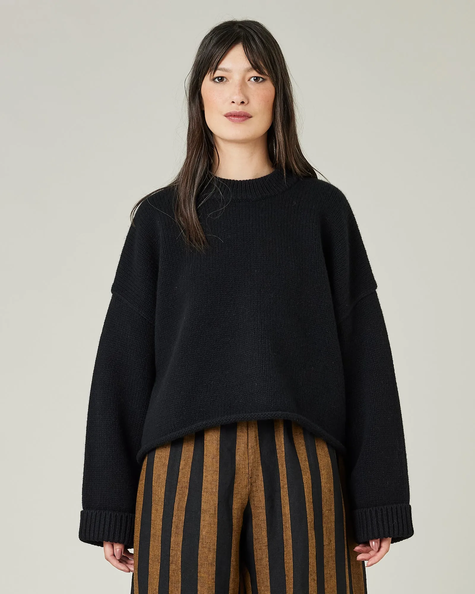 Coco Black Wool Knitted Jumper sold by Beyond Nine