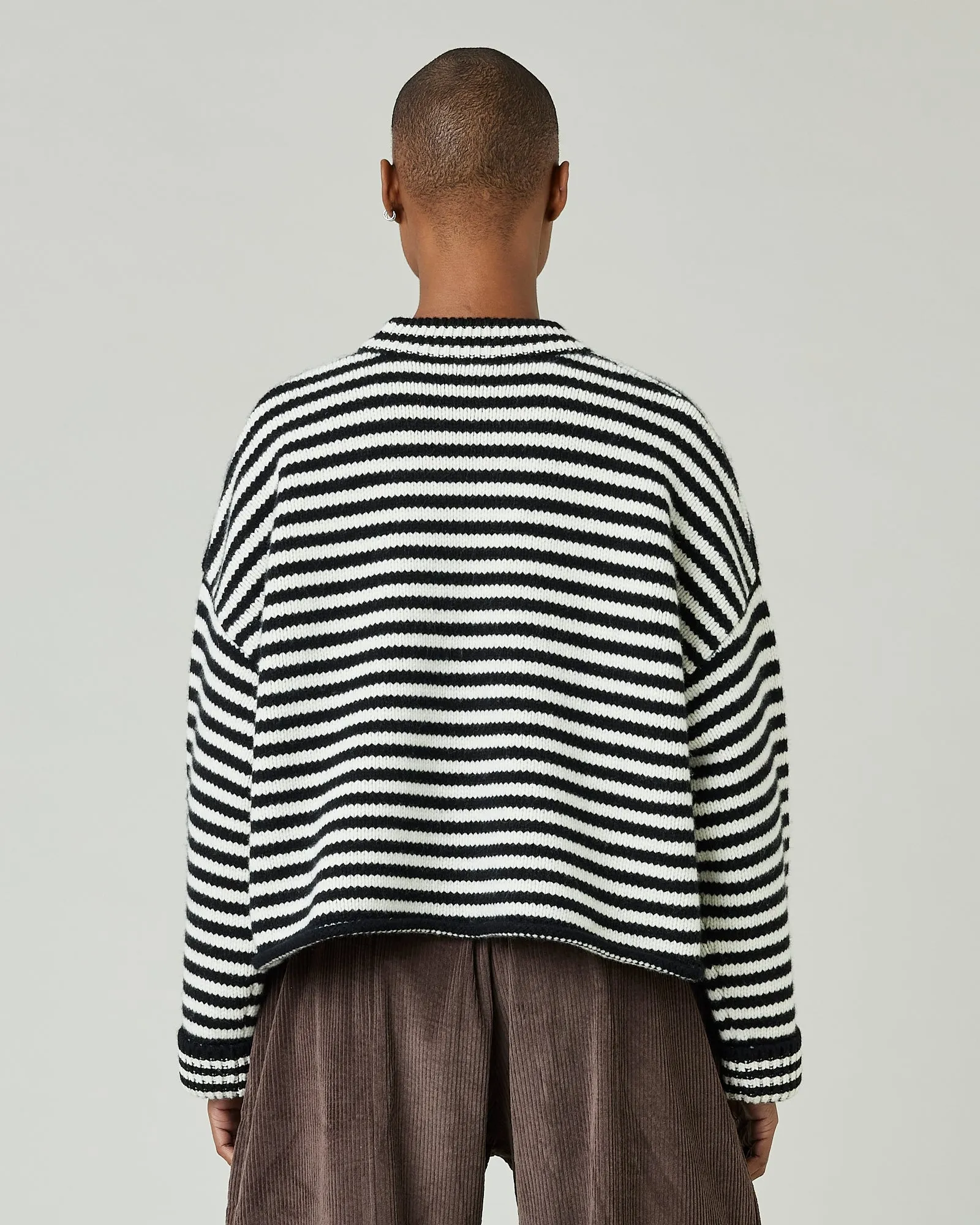 Coco Black & Ivory Stripe Knitted Wool Jumper sold by Beyond Nine product image thumbnail 3
