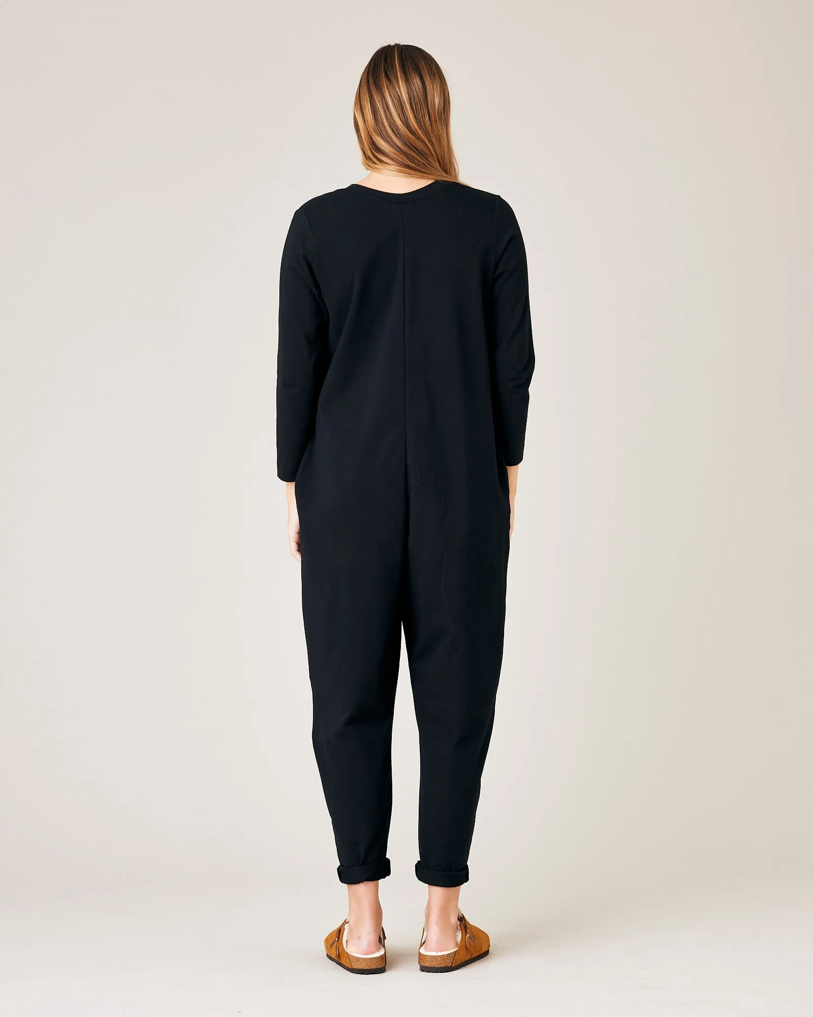 Milly Black Cotton Jersey Jumpsuit with Pockets sold by Beyond Nine product image thumbnail 3