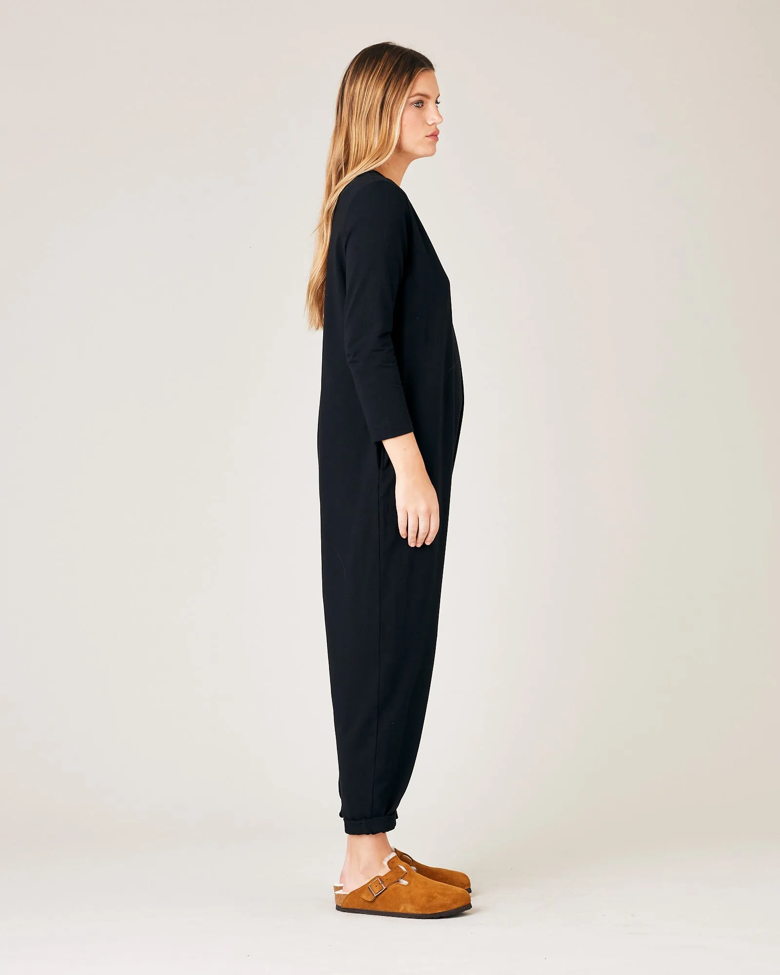 Milly Black Cotton Jersey Jumpsuit with Pockets sold by Beyond Nine product image thumbnail 4