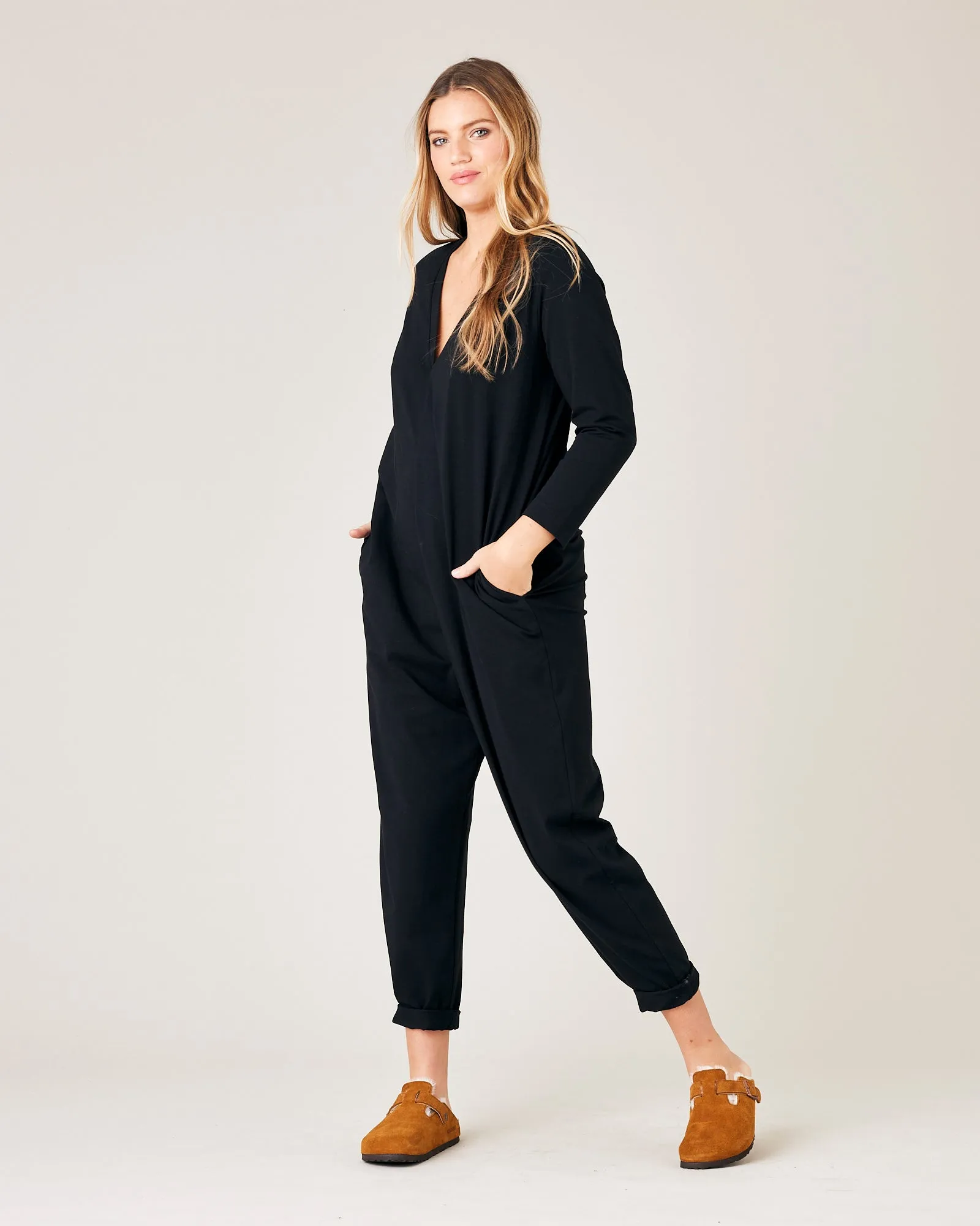 Milly Black Cotton Jersey Jumpsuit with Pockets sold by Beyond Nine product image thumbnail 5
