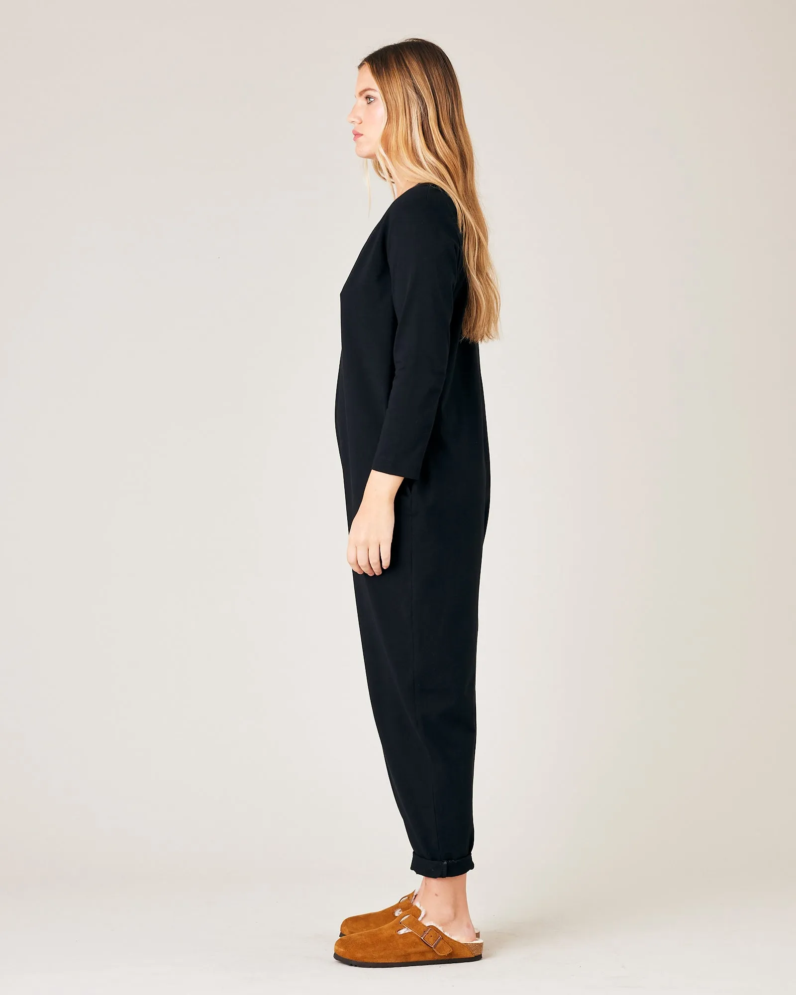 Milly Black Cotton Jersey Jumpsuit with Pockets sold by Beyond Nine product image thumbnail 2