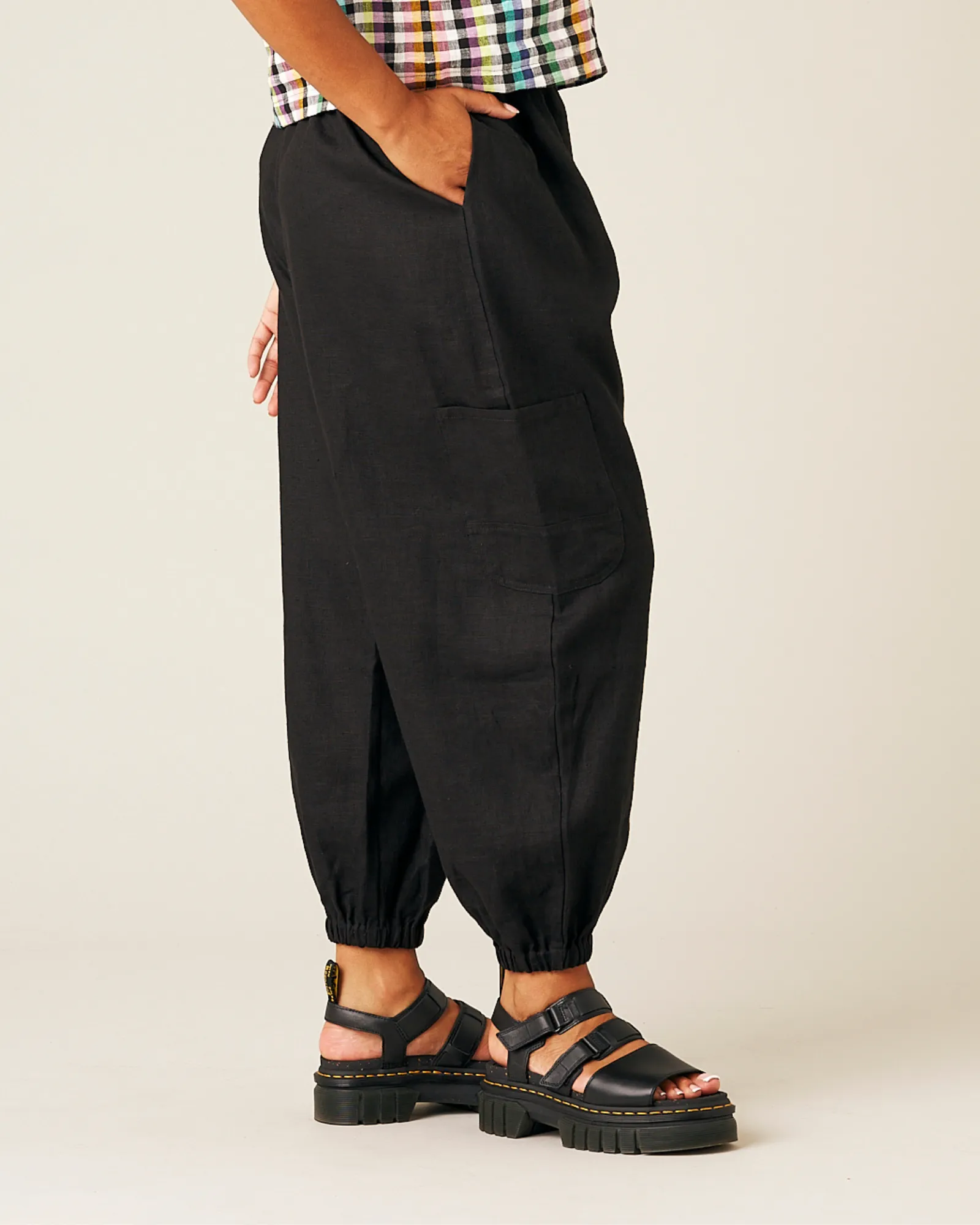 Yoli Linen Trousers - Black sold by Beyond Nine product image thumbnail 4