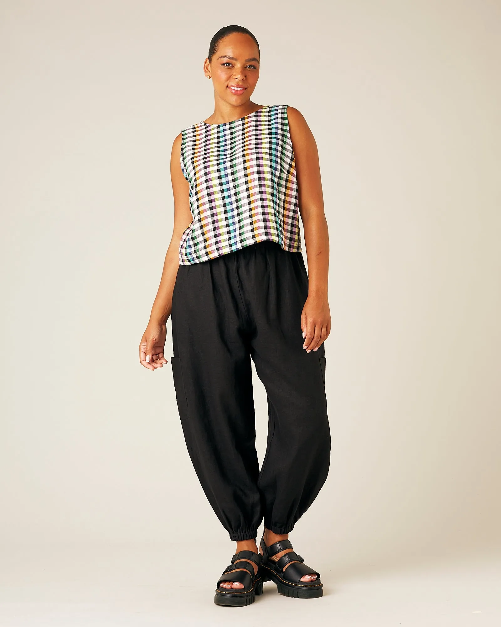Yoli Linen Trousers - Black sold by Beyond Nine product image thumbnail 5