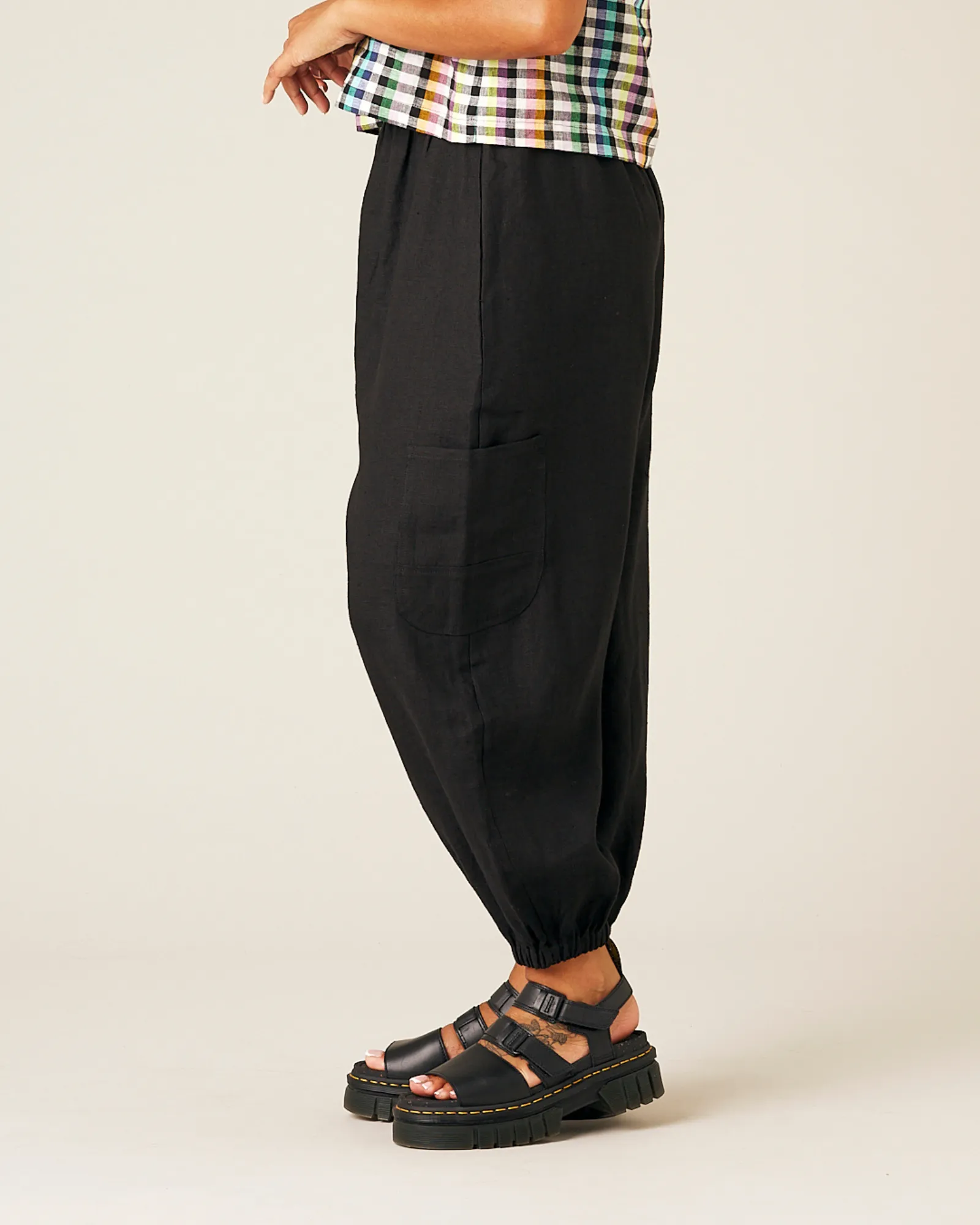 Yoli Linen Trousers - Black sold by Beyond Nine product image thumbnail 2