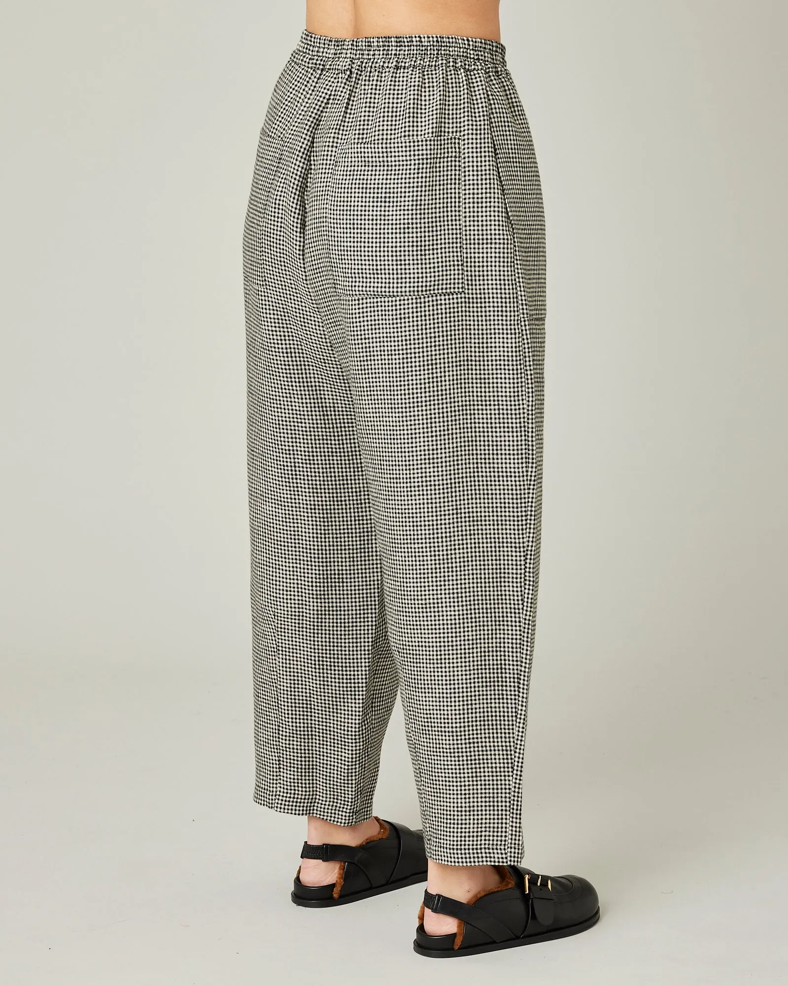 Huxley Black & Stone Micro Gingham Linen Trousers sold by Beyond Nine product image thumbnail 4